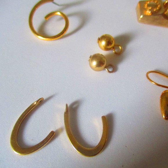 Lot of 12 Pieces Assorted Vintage 1980s Jewelry Crafting Jewelry Making - Picture 9 of 10